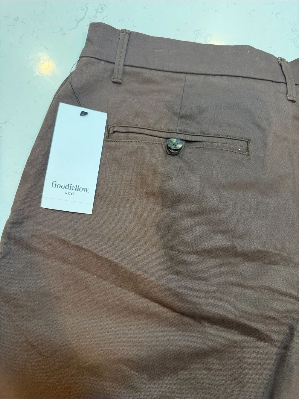 Goodfellow & Co Brown Flat-Front Men's Shorts